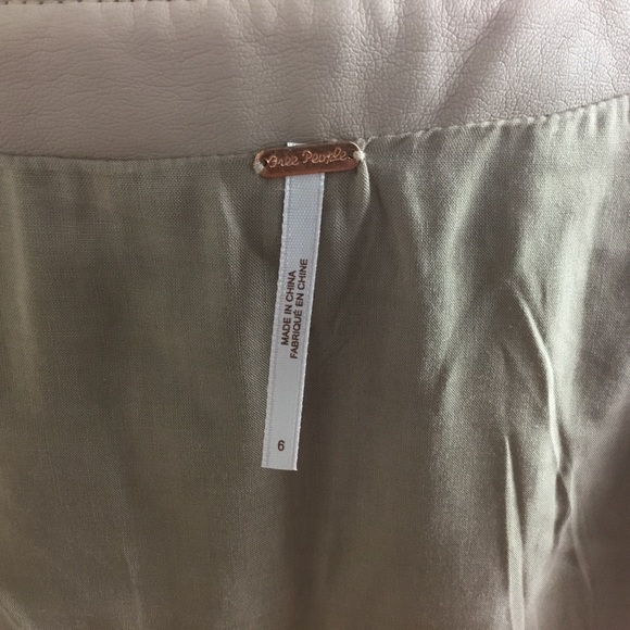 Free People Vegan Leather Skirt Sz 6 NEW - Picture 5 of 7